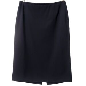 Lafayette 148 New York Womens Wool Blend Straight Skirt Size 2 Stretch Back Slit